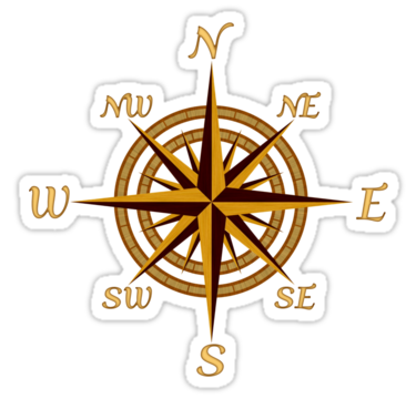 Vintage Compass Rose" Stickers by BailoutIsland | Redbubble ...