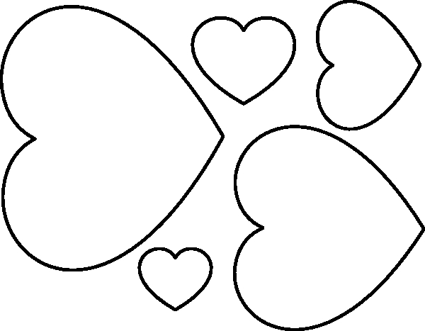 Different Size Heart Templates - Best Template Example