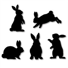 Easter bunny head silhouette clipart - ClipartFox
