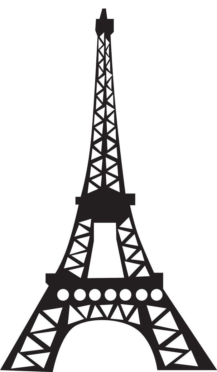 Eiffel Tower Template Drawing - ClipArt Best