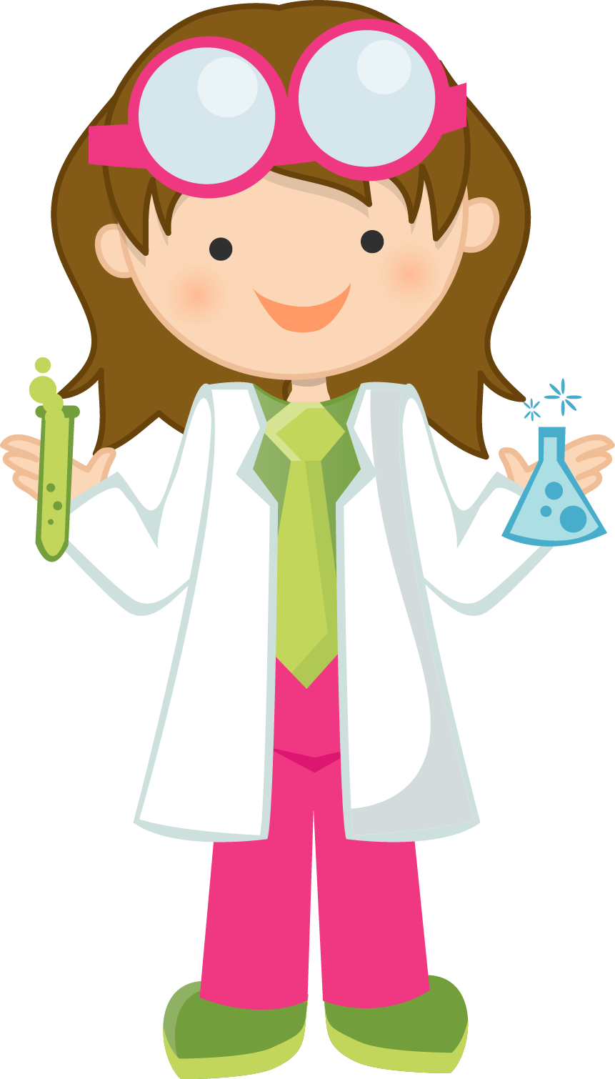 Girl Mad Scientist Clipart