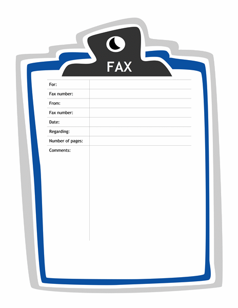 Fax cover sheet (Clipboard design) - Office Templates
