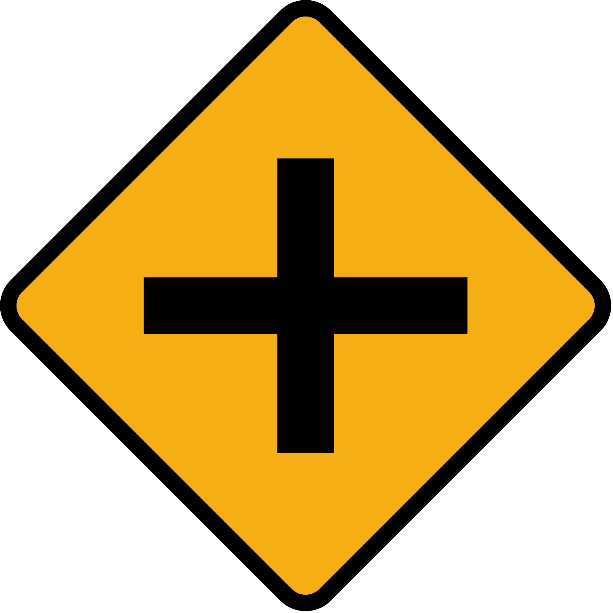 File:Diamond road sign junction crossroads.svg