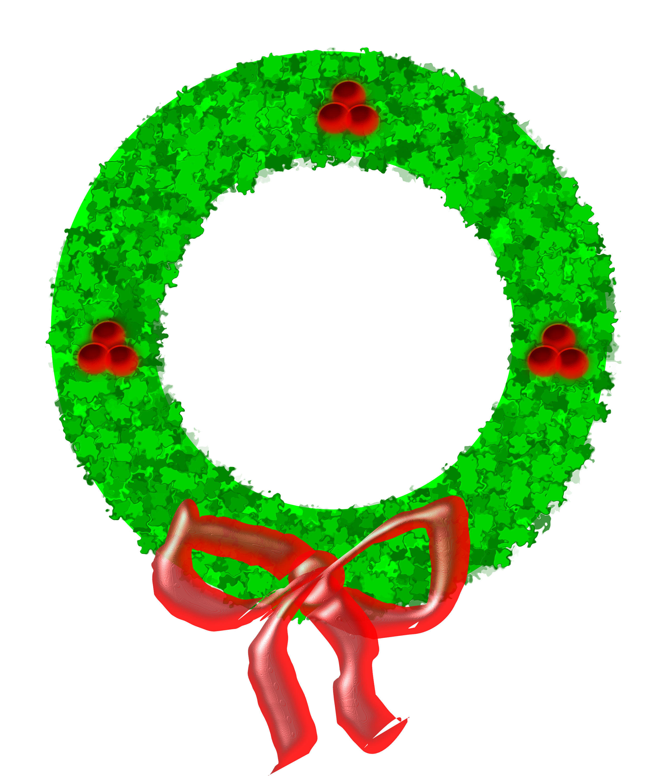Holiday wreath garland clipart