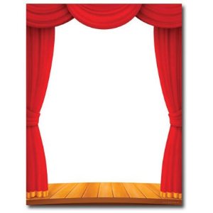 Stage curtains clipart