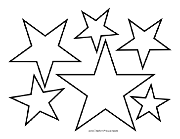 Stars outline clipart