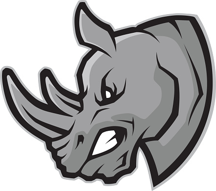 Cartoon Of Rhino Head Clip Art, Vector Images & Illustrations