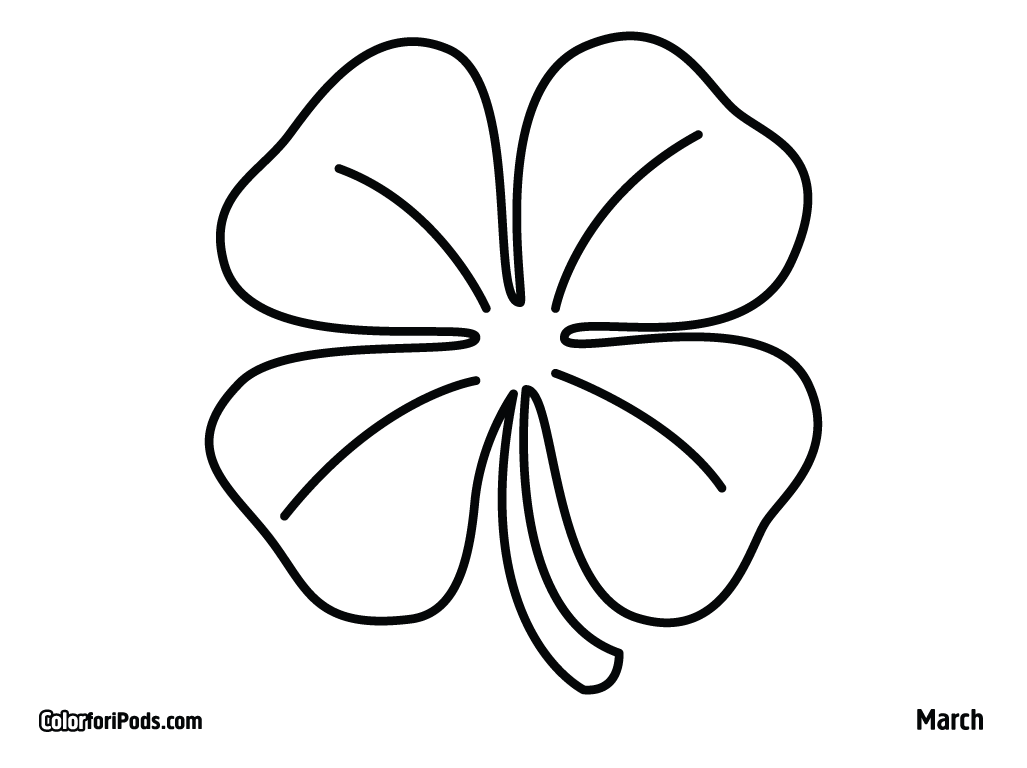 Four Leaf Clover Outline | Free Download Clip Art | Free Clip Art ...