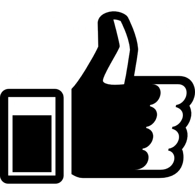 Thumb up symbol for facebook Icons | Free Download