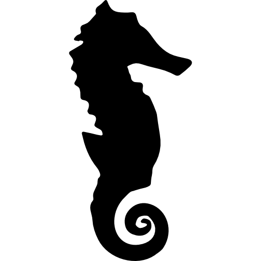 Seahorse silhouette - Free animals icons