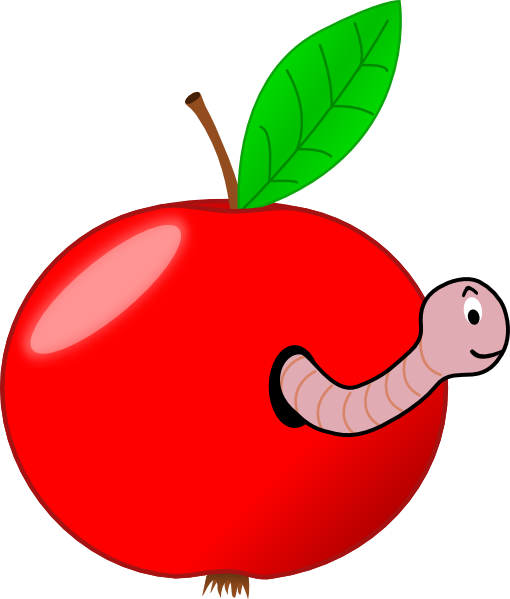 Apple worms clipart