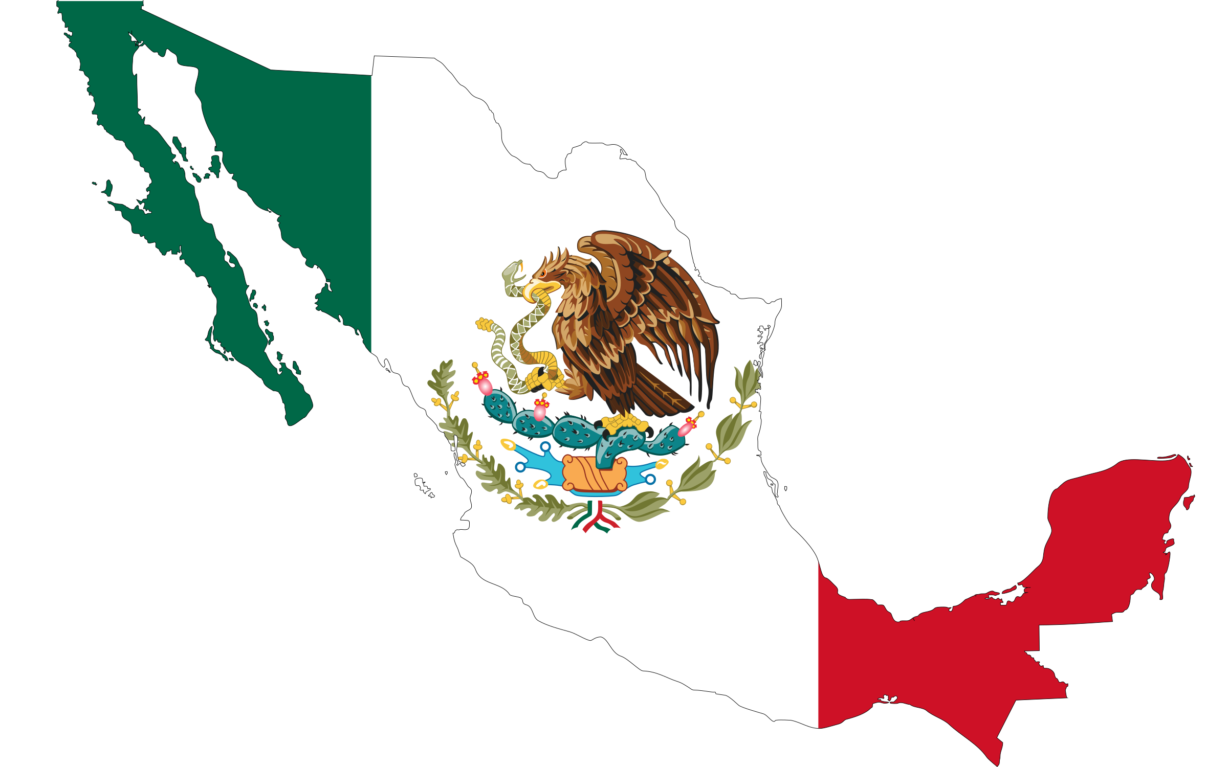 Mexico map clipart png