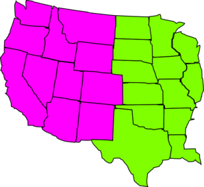 Usa map western clipart