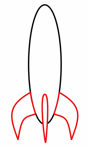 Drawing a cartoon rocket