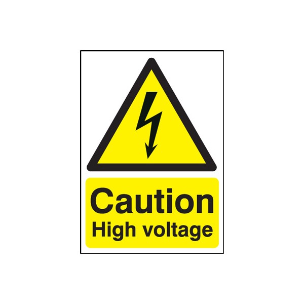 Caution High Voltage Safety Sign