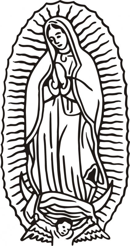 Virgen De Guadalupe Coloring Pages - AZ Coloring Pages