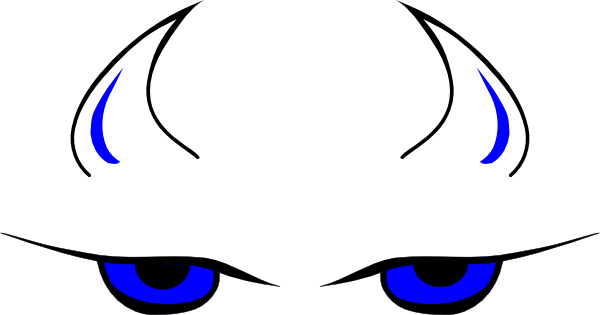 Blue devil logo clip art