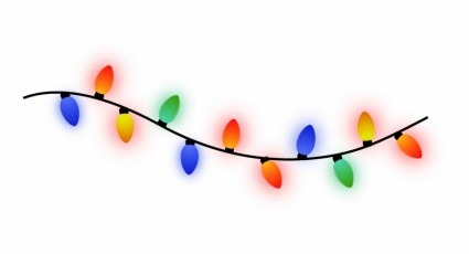 Free holiday light string clipart