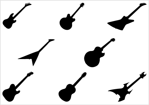Clipart guitar silhouette