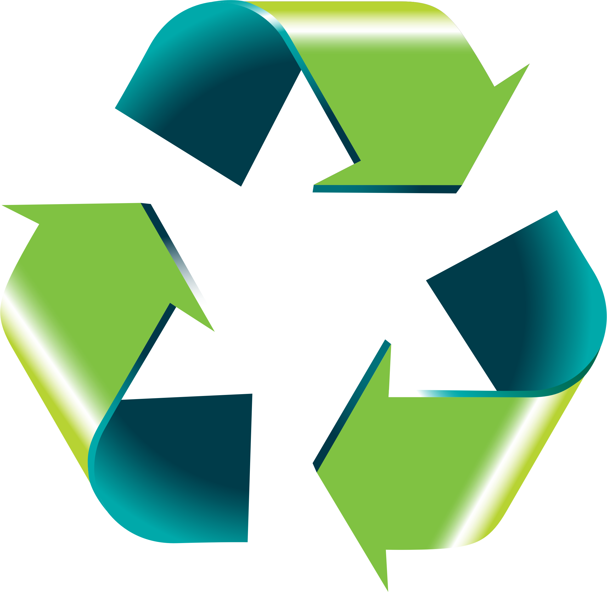 Clipart - 3D Shiny Recycling Symbol