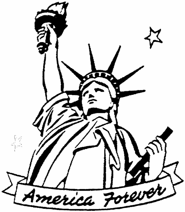 Statue of liberty kids clipart