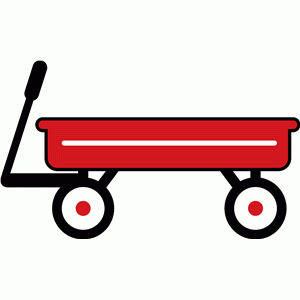 Red wagon clipart black and white - ClipartFox