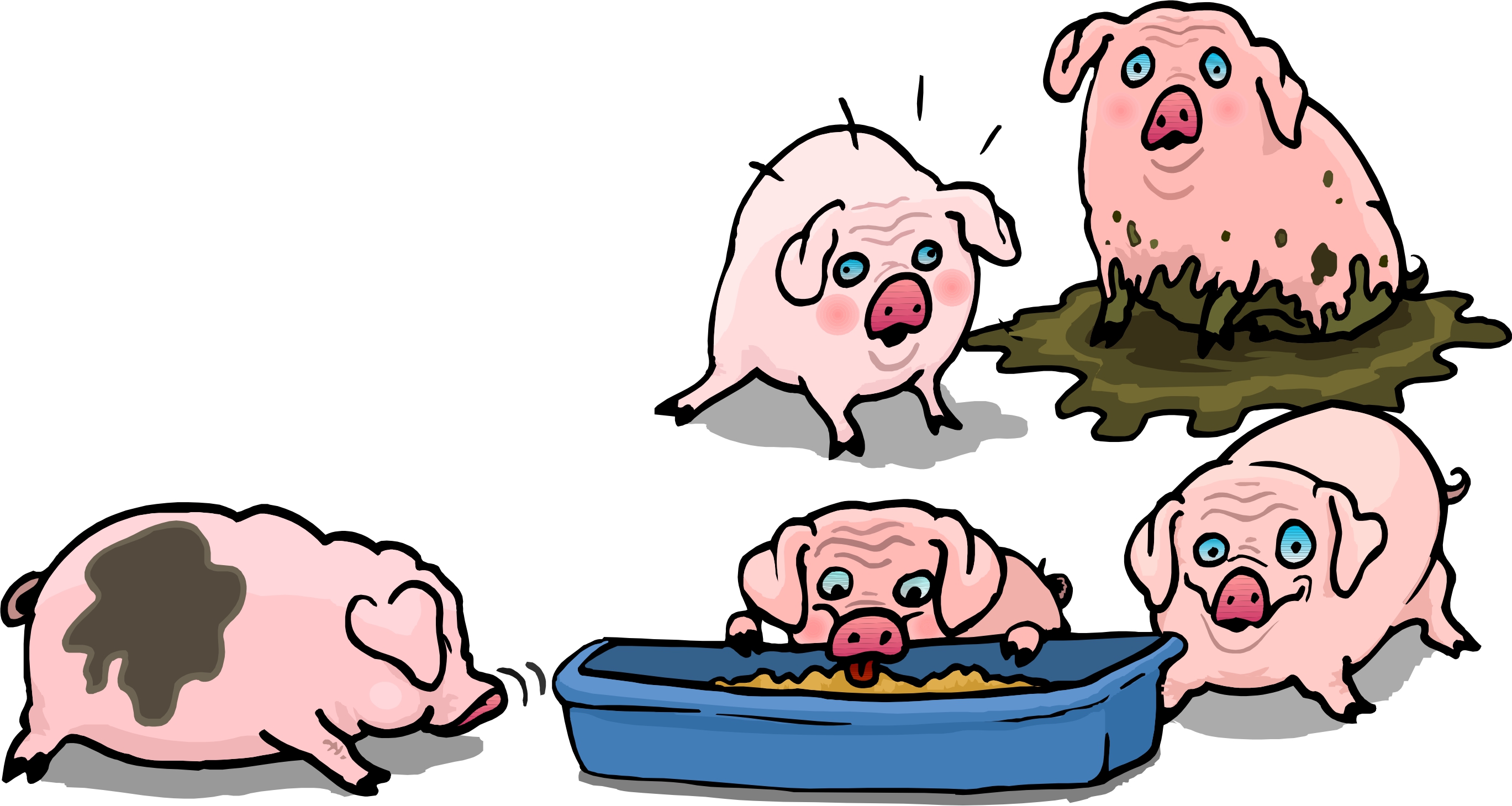 pig eating clipart - photo #25