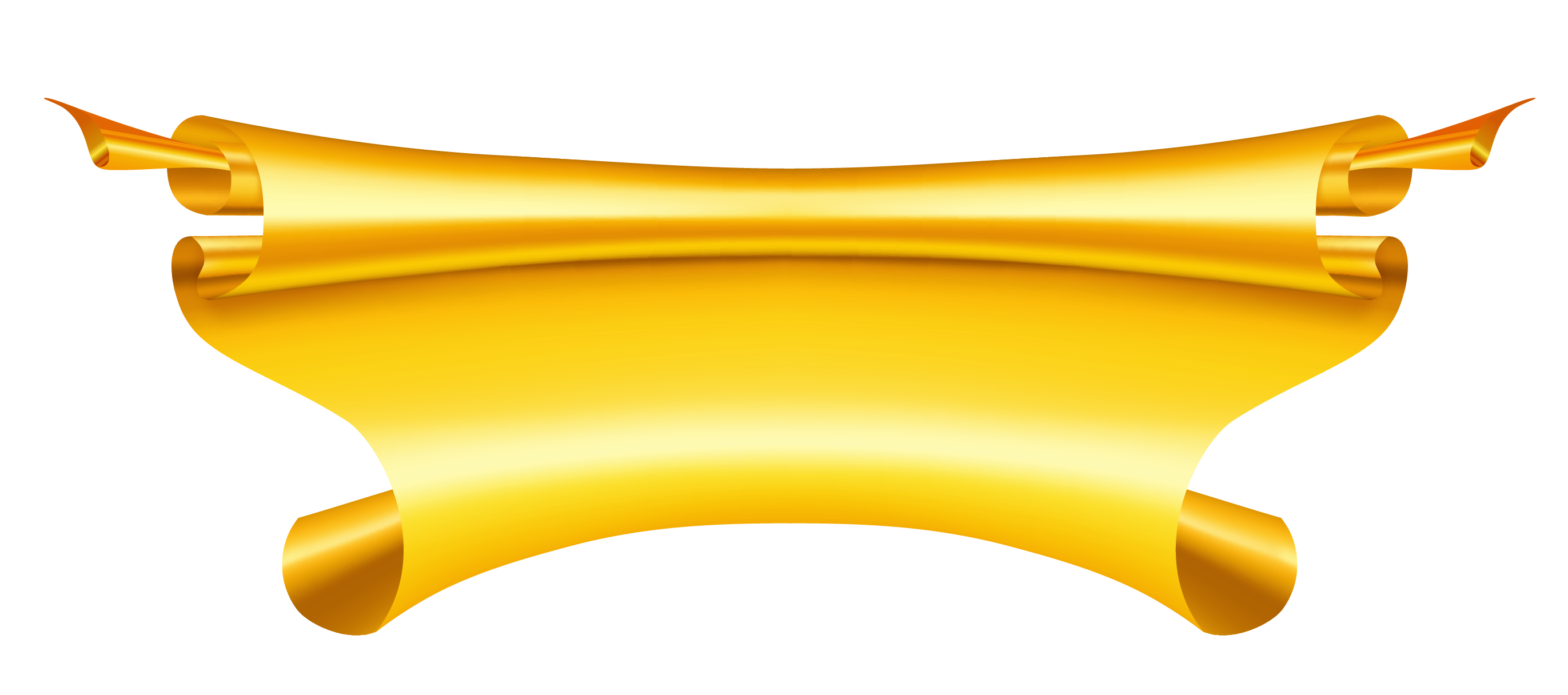 Gold ribbon clipart