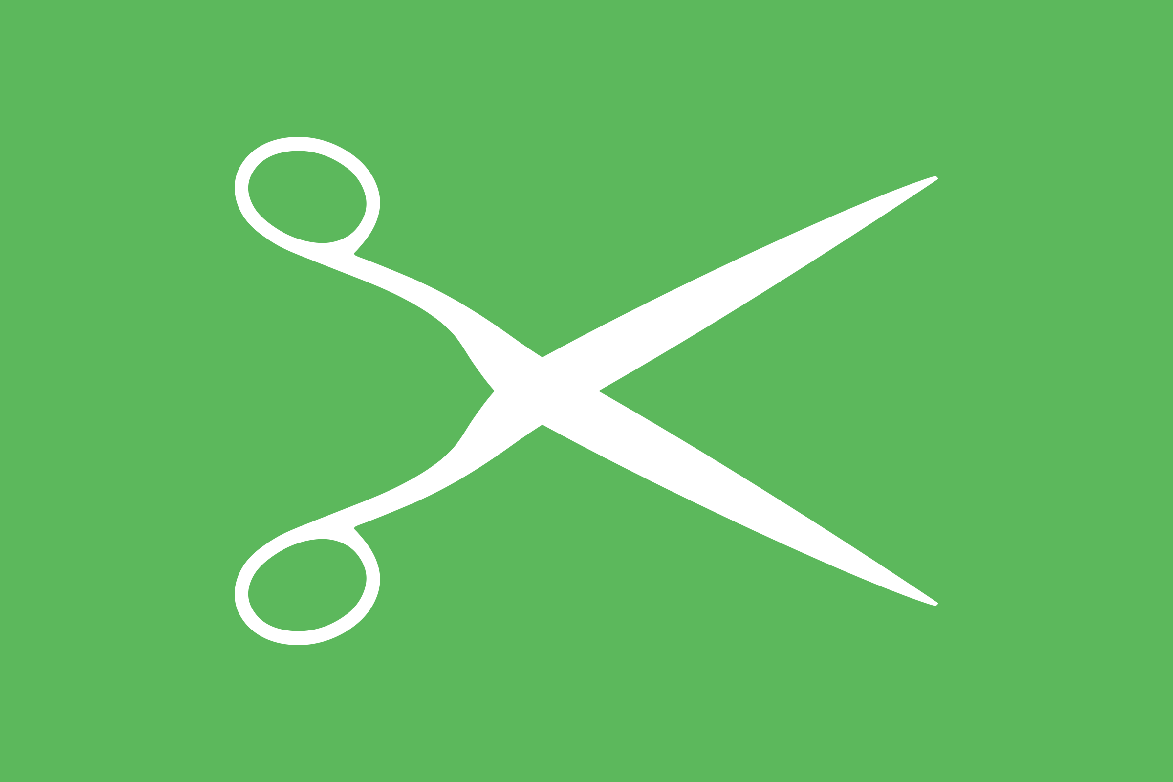 Clipart - scissors flag