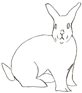 Line Drawing Of A Rabbit - ClipArt Best
