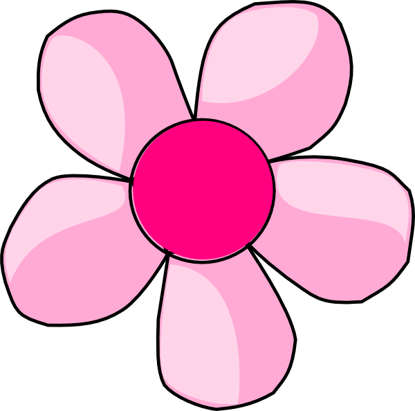 Pink daisy flower clipart