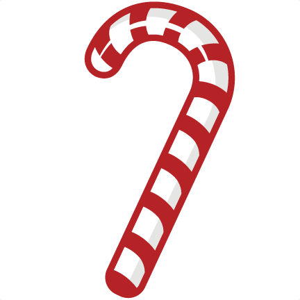 Candy Cane Black And White Clipart