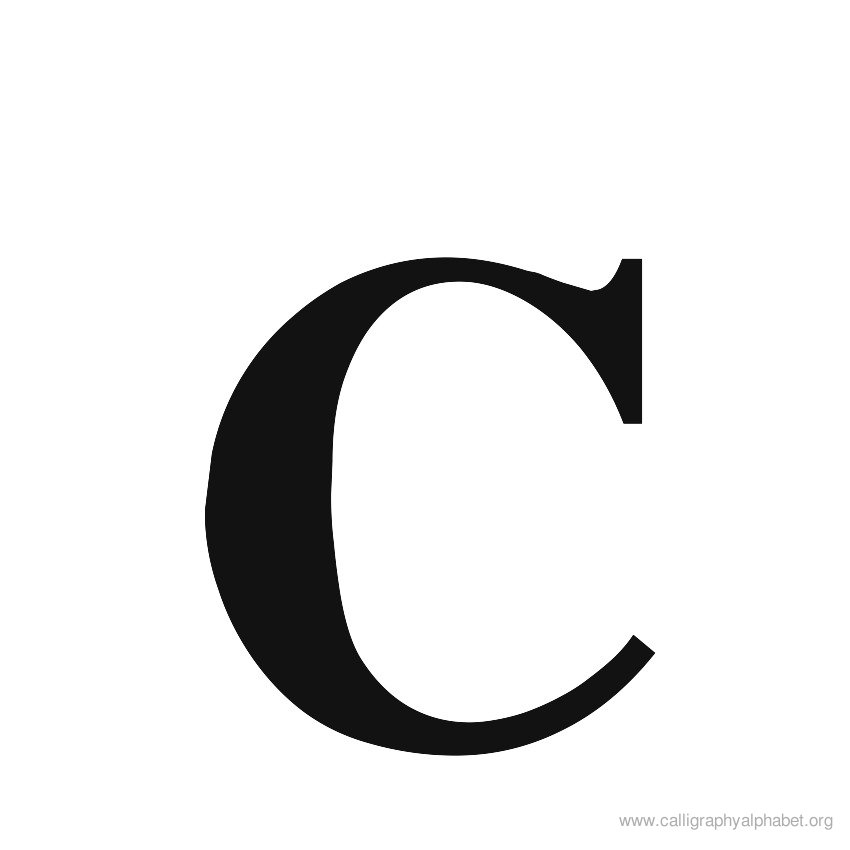 Calligraphy Alphabet C | Alphabet C Calligraphy Sample Styles ...