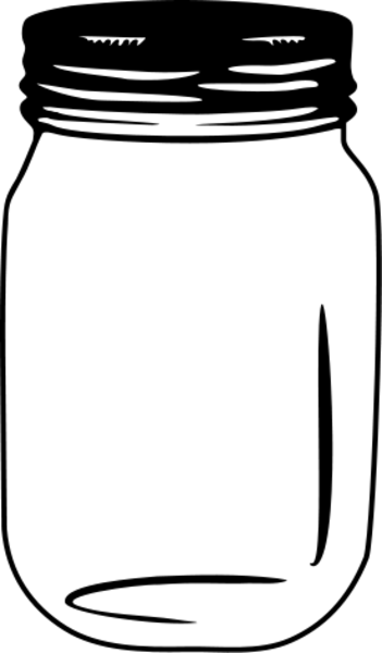 Empty mason jar clip art