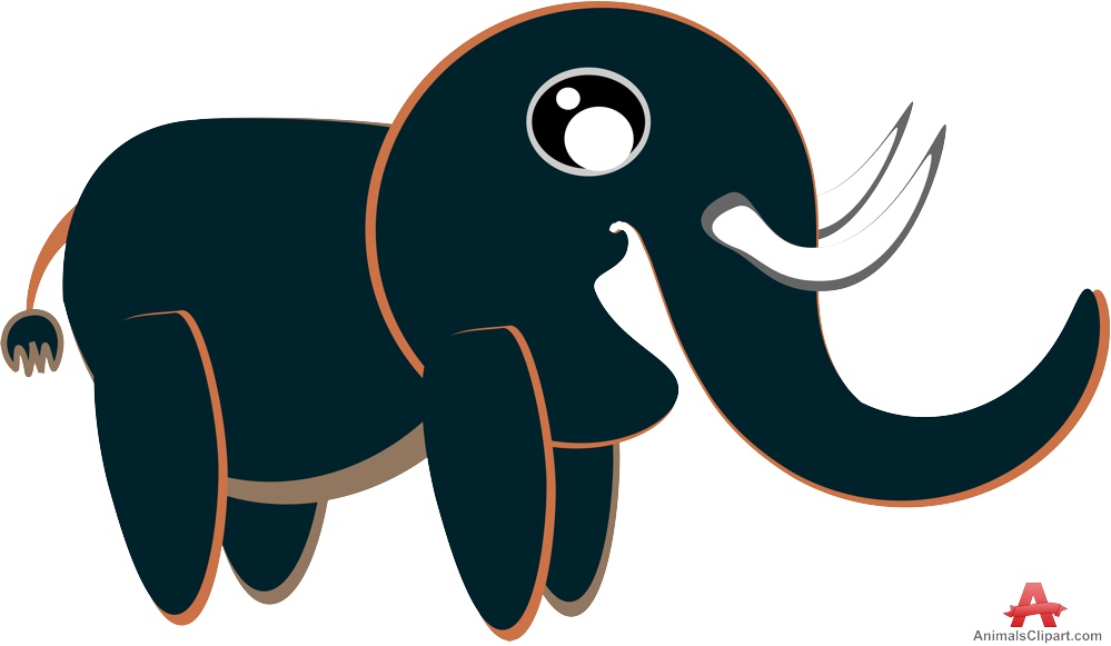 Cute Black Elephant Clipart | Free Clipart Design Download