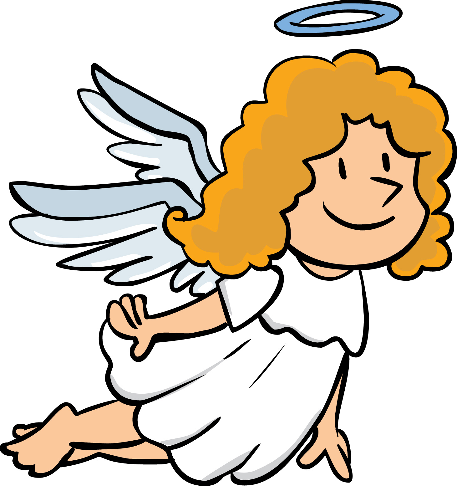 Flying Angel Cartoon Clipart