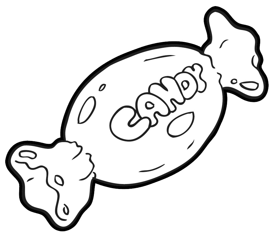 Easter candy clipart black and white