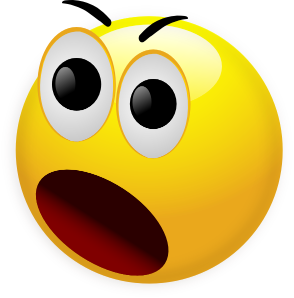 Shocked smiley clipart