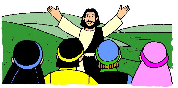A crowd of people clipart jesus
