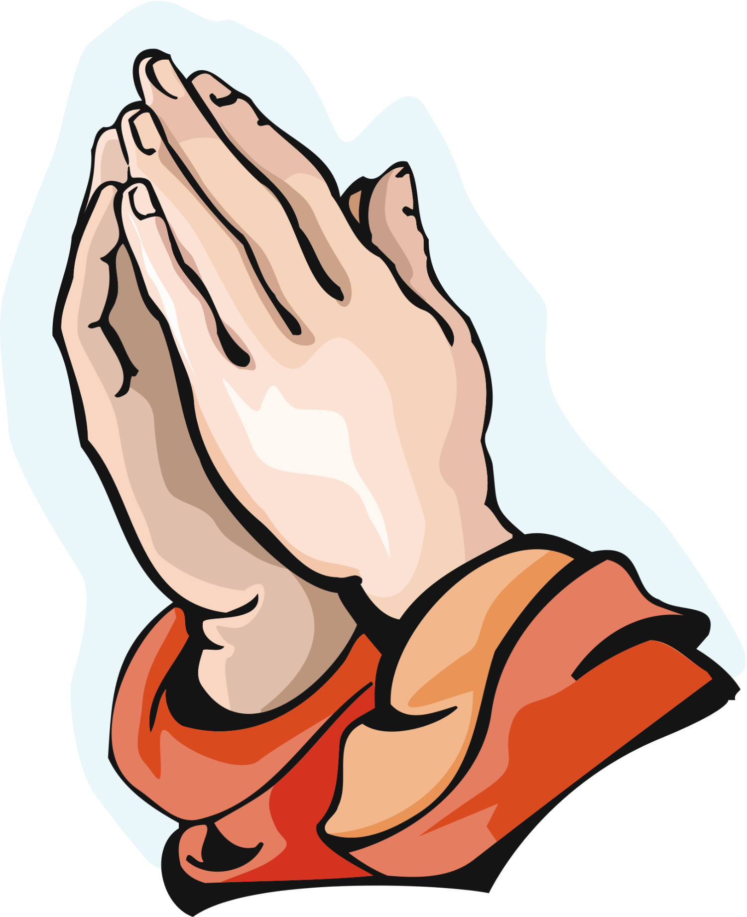 Children praying hands clipart