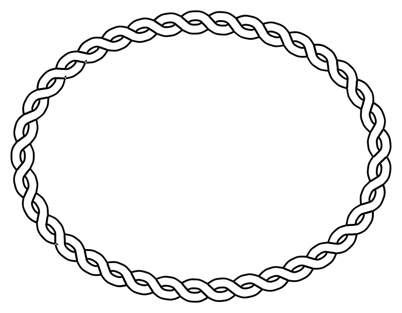 Clipart - rope border oval
