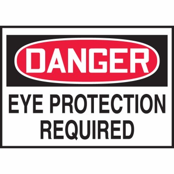Danger Eye Protection Required Hazard Warning Label - SGN421 | New Pig