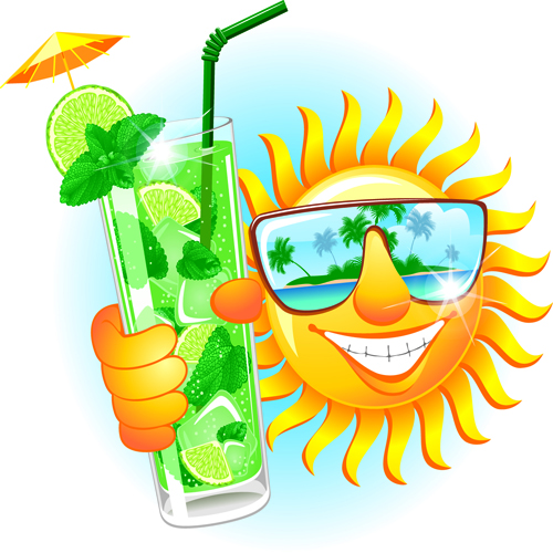 Elements of Summer Sun vector art 08 - Vector Other free download