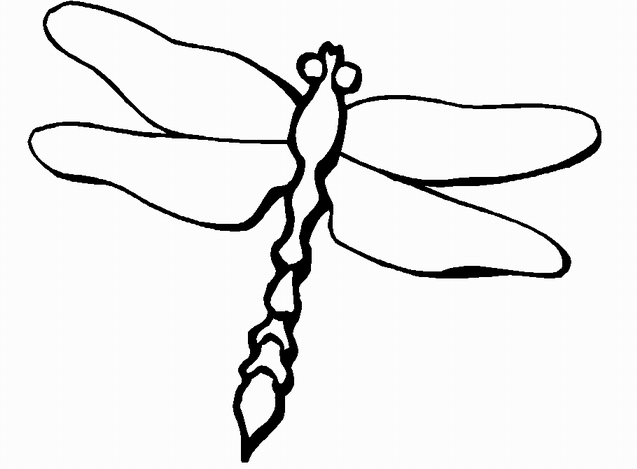 Dragonfly Outline Clipart - Free Clipart Images