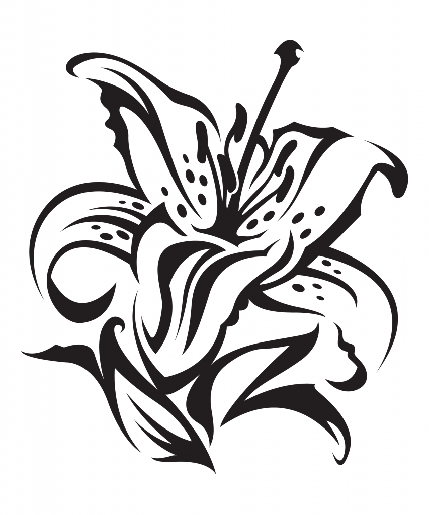 lily tribal tattoos clipart best lily tribal tattoos clipart best