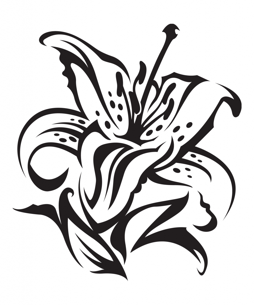 Lily Tribal Tattoos lily and tribal tattoos, lily flower tribal ...