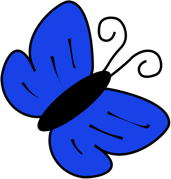 Butterfly clipart blue