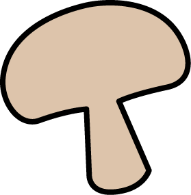 Mushroom pizza clipart