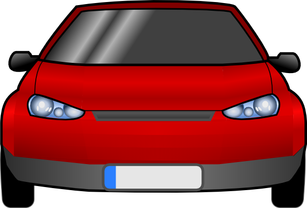 Car facing front clipart
