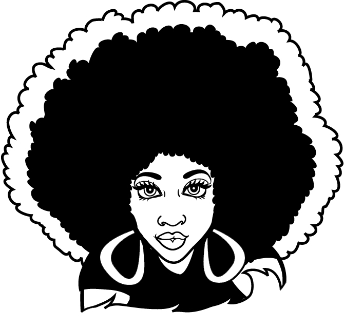 Afro Silhouette Clipart